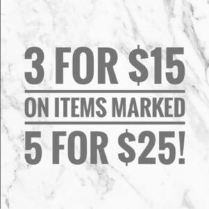 ⚡️✅ SALE ✅⚡️ Bundle 3 for $15 or 4 for $20 🎉